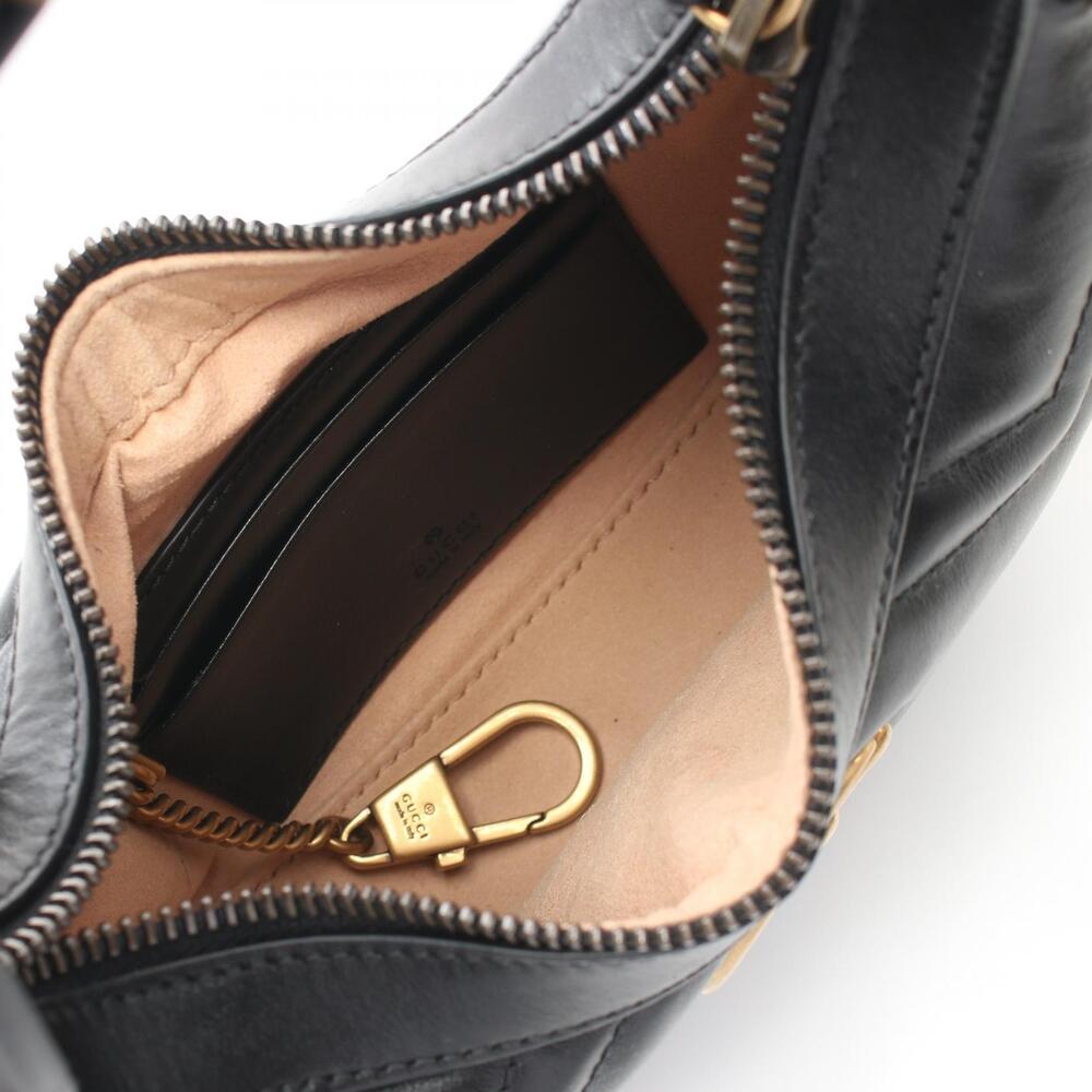Gucci GG Marmont Handbag Leather Black - Picture 3 of 4